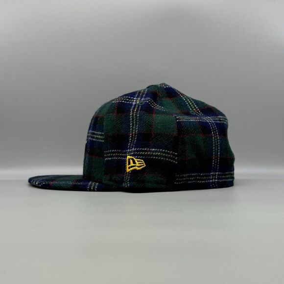 New Era 59Fifty Harry Potter Hogwarts Plaid Fitted Cap Size 7 1/2 New Green Wool - Picture 3 of 9